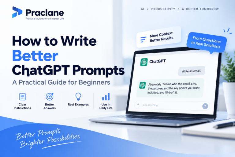 How to write better ChatGPT prompts practical guide for beginners by Praclane